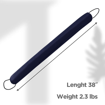 Resistant Door Draft Stopper, Removable Washable Cover, 36", Black | Weighted Gap Filler, Blocks Hot and Cold Air, All-Season Seal