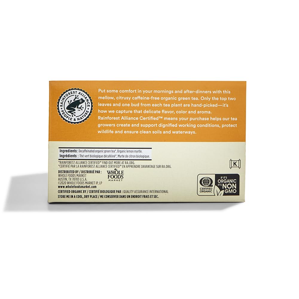 365 by Whole Foods Market, Organic Orange Vanilla Crème Rooibos Herbal Tea, Caffeine Free, 40 Count