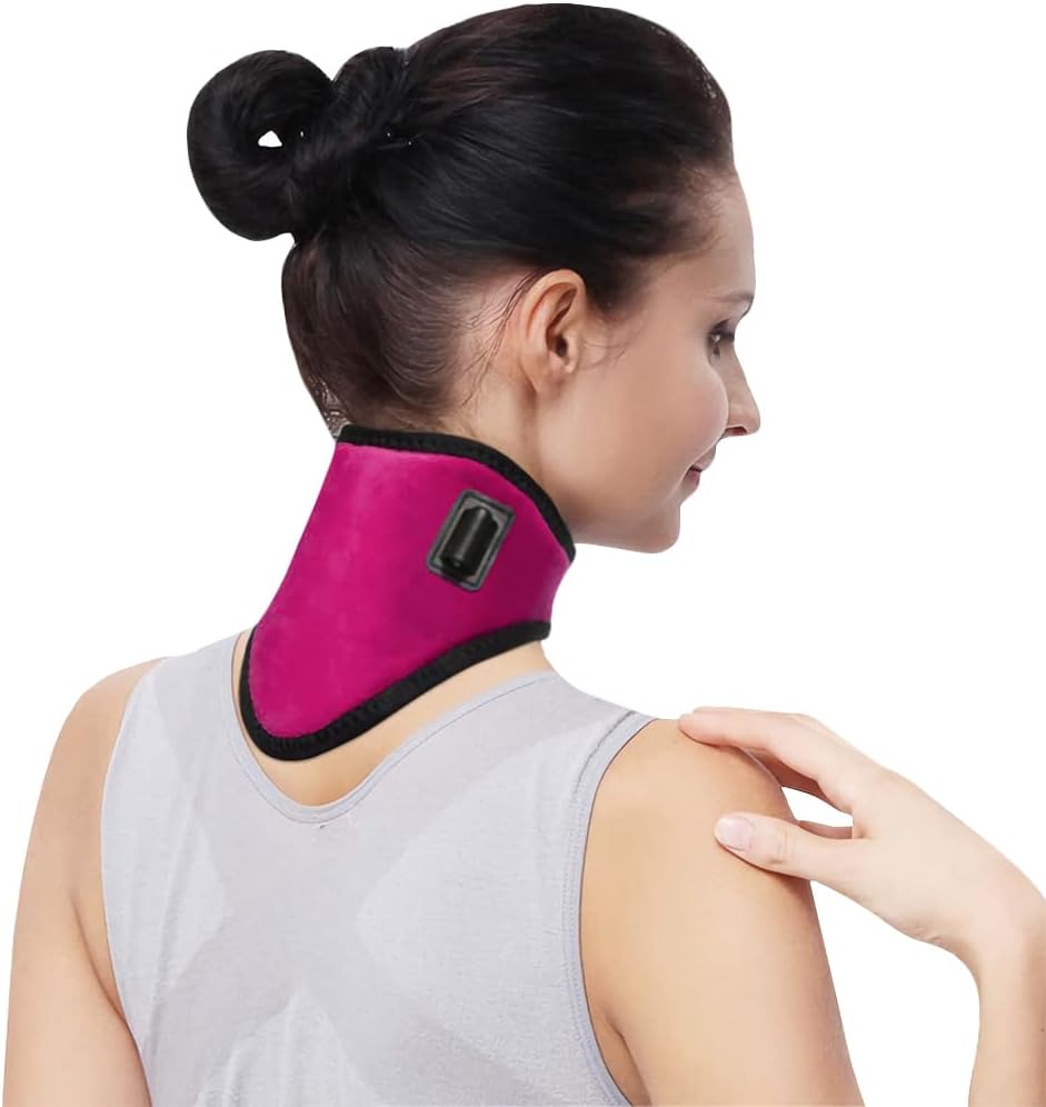 USB Neck Heating Pad Heated Neck Wrap for Pain Relief Electric Neck Warmer Collar Physical Therapy Heated Neck Brace 3 Adjustable Temp Auto Shut Off Portable Neck Heat Brace for Soreness Stiffness