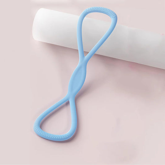 Figure 8 Resistance Bands for Women & Men – 15LB Silicone Pull Rope for Shoulder, Back & Arm Workout – Non-Slip Handles, Home Gym, Yoga & Physical Therapy – Toning, Posture Correction