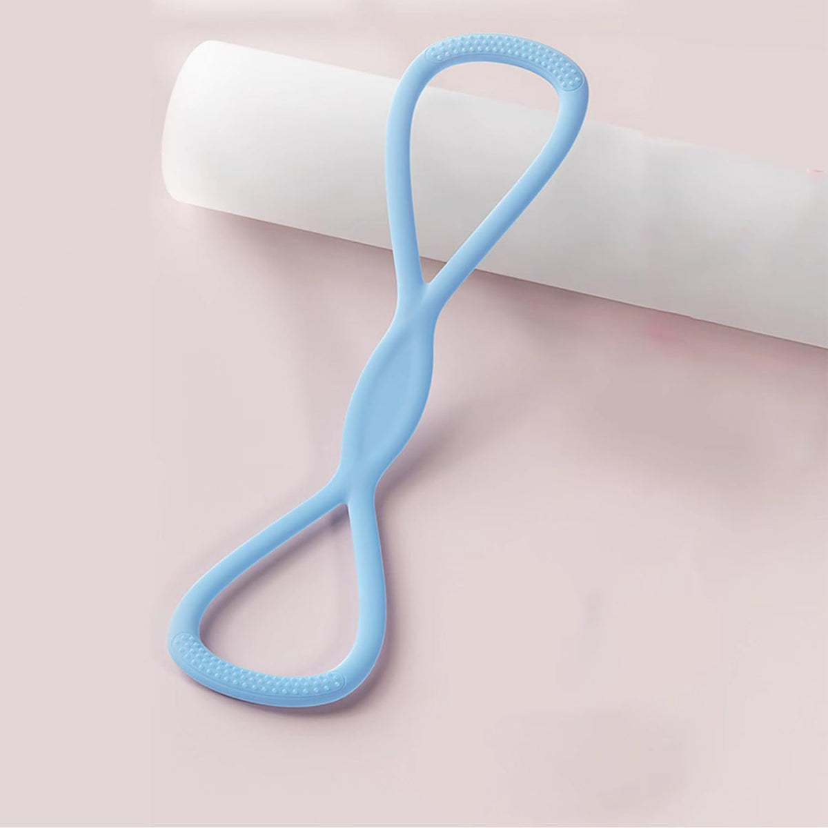 Figure 8 Resistance Bands for Women & Men – 15LB Silicone Pull Rope for Shoulder, Back & Arm Workout – Non-Slip Handles, Home Gym, Yoga & Physical Therapy – Toning, Posture Correction