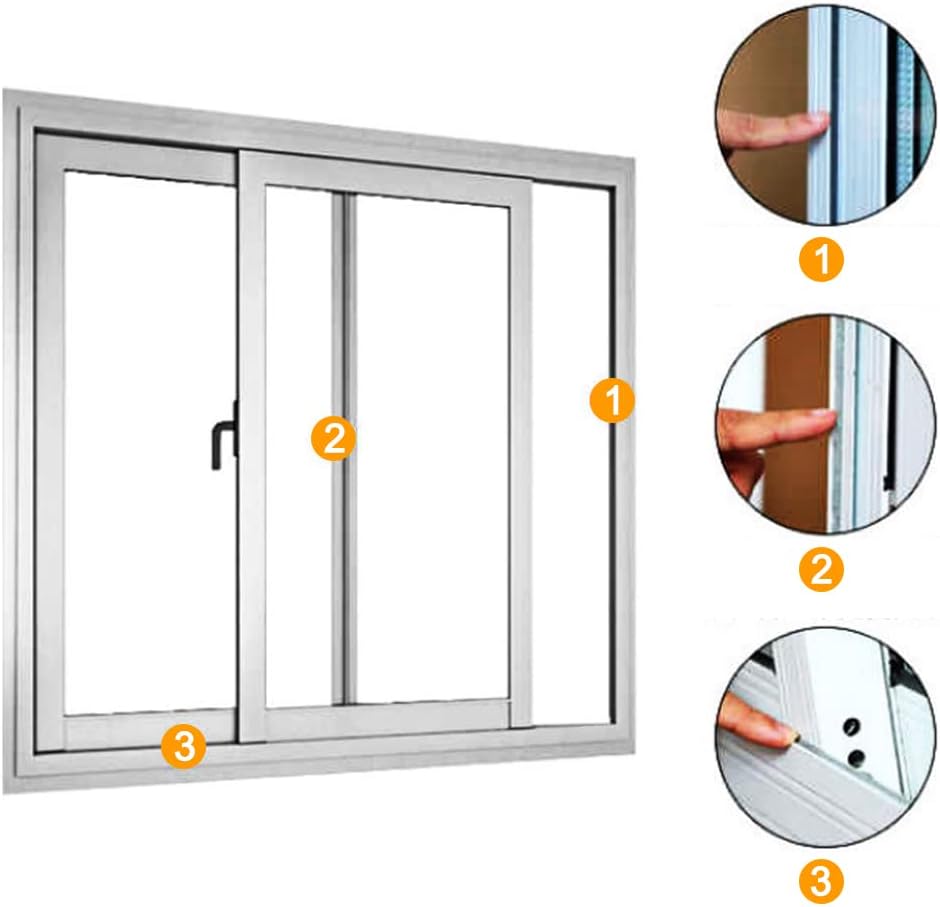 Bruiefpap 39.4FT Weather Stripping for Doors and Windows, Self-Adhesive Soundproofing Door Seal, Door Insulation for Sliding, Exterior, Frames and Front, 0.35'' Wide x 0.35'' Thick, Grey