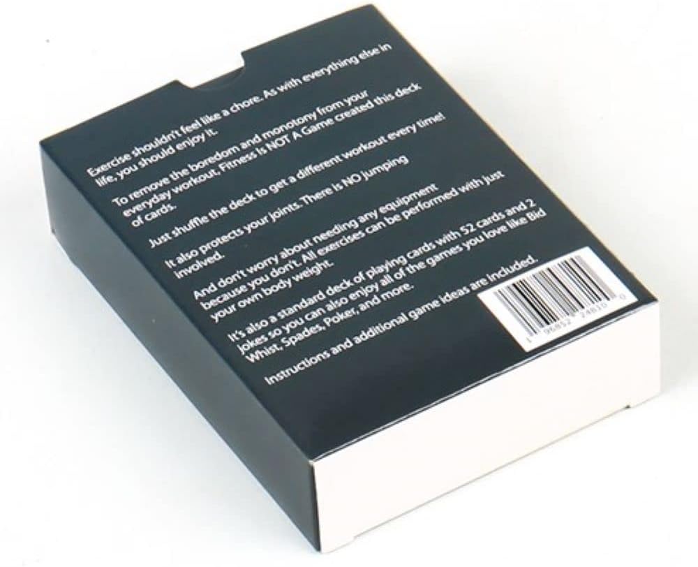Low-Impact Exercise Playing Cards | 52-Card Deck | Bodyweight | All Fitness Levels | Strength Training and Cardio | at-Home Workout | Family Game Night | Fun