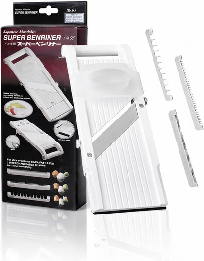 Benriner Mandoline Jumbo Slicer, Japanese Stainless Steel Blade, Beige