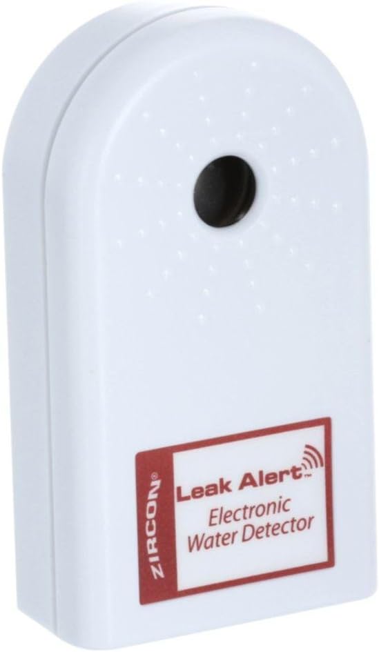 Zircon® Leak Alert™ Water Leak Detector, Loud 90 dB Water Alarm | Detect leaks before costly water damage near water heaters, appliances and plumbing fixtures; no setup required