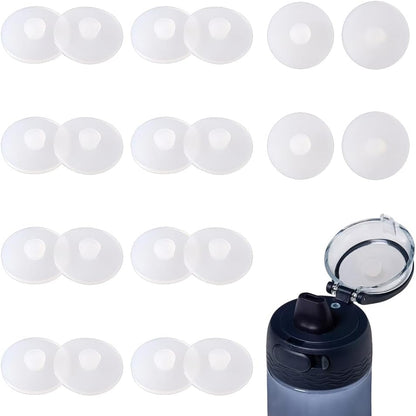 NBEADS 20Pcs Silicone Water Cup Leak Stopper, 1inch Diameter Water Bottle Silicone Stopper Non Spill Lid Plug for Pot Belly Cup, White