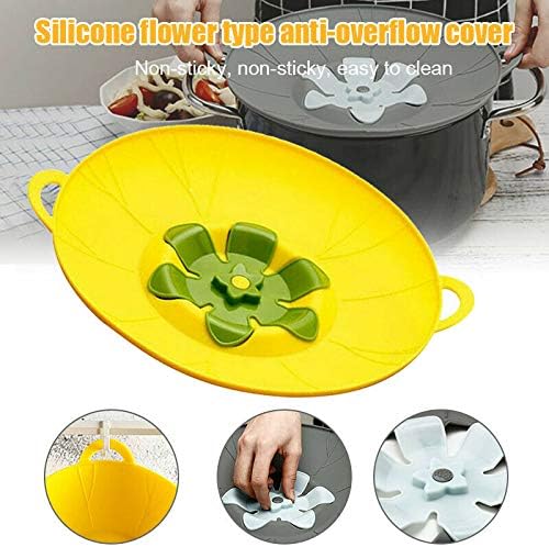 Orione 2Pcs Multi-Purpose Spiil Stopper Lid Cover Silicone Boil Over Safeguard Over-Boiling Anti Spiill Lid Cover Pot Pan Lid Multi-Function Cooking Kitchen Tool