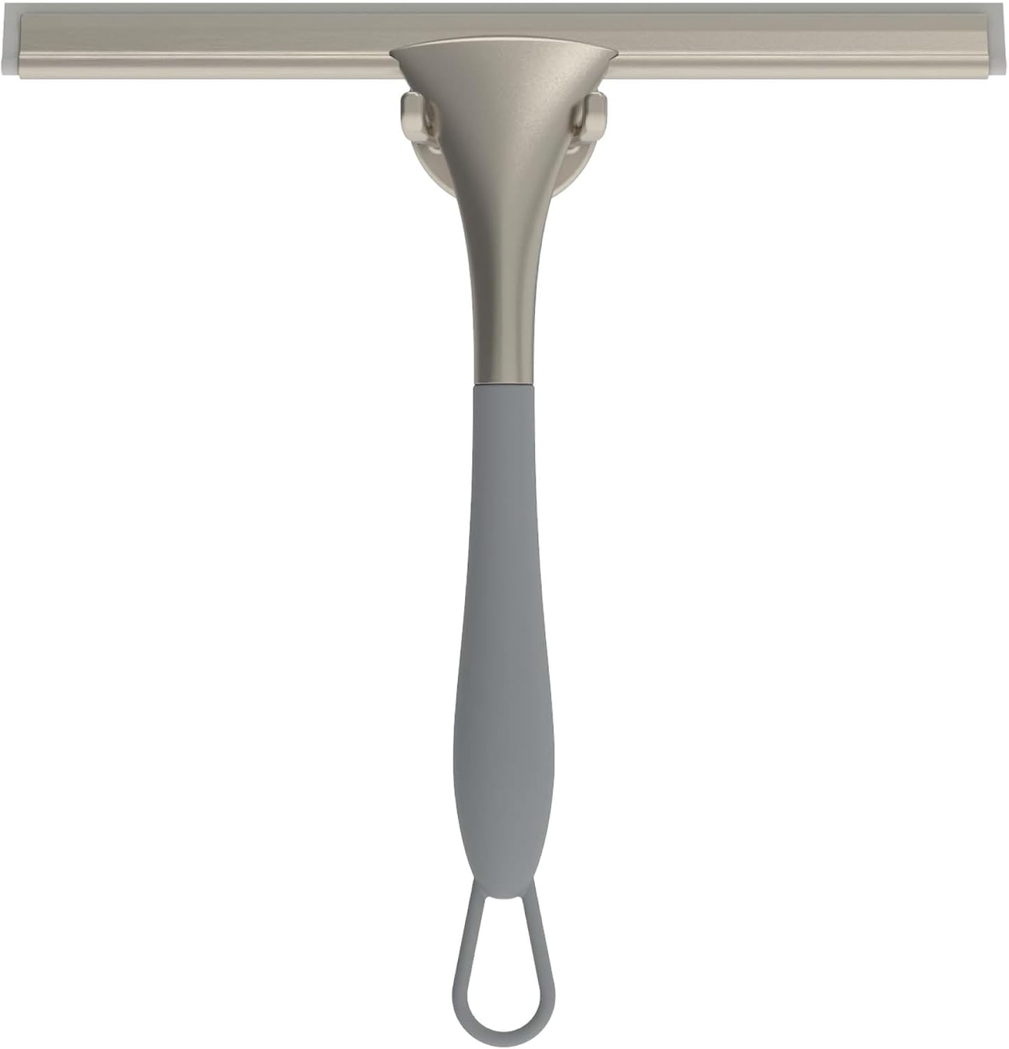 Better Living Products 17500 Soft Grip Shower Squeegee, 10-Inch Rubber Blade, Grey/Nickel