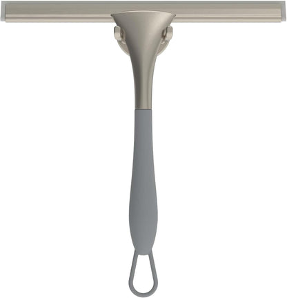 Better Living Products 17500 Soft Grip Shower Squeegee, 10-Inch Rubber Blade, Grey/Nickel