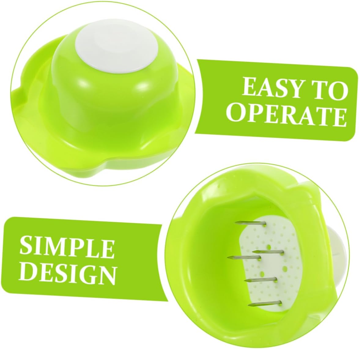 Vegetable Slicer Hand Protector Safe Food Holder for Cutting Fruits Vegetables Lightweight Grater with Pressing Handle Finger Guard for Safe Meal Prep Green