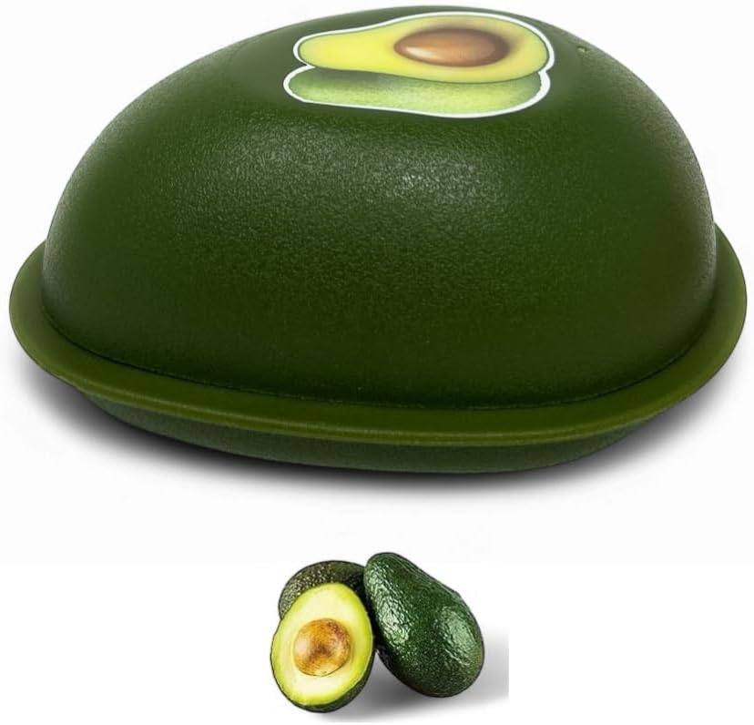 Vegetable and Fruit Saver, Keep Fresh Longer, Reusable Storage Keeper, Vegetable and Fruit Storage Containers in Fridge, BPA Free (Avocado)