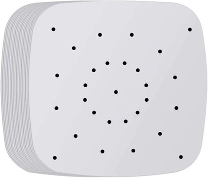 Air Fryer Parchment Paper Liners: 200PCS 8.5 inch Square Perforated parchment paper for Air Fryer, Premium Bamboo Steamer Liner for Air Fryers Baking Cooking Oven