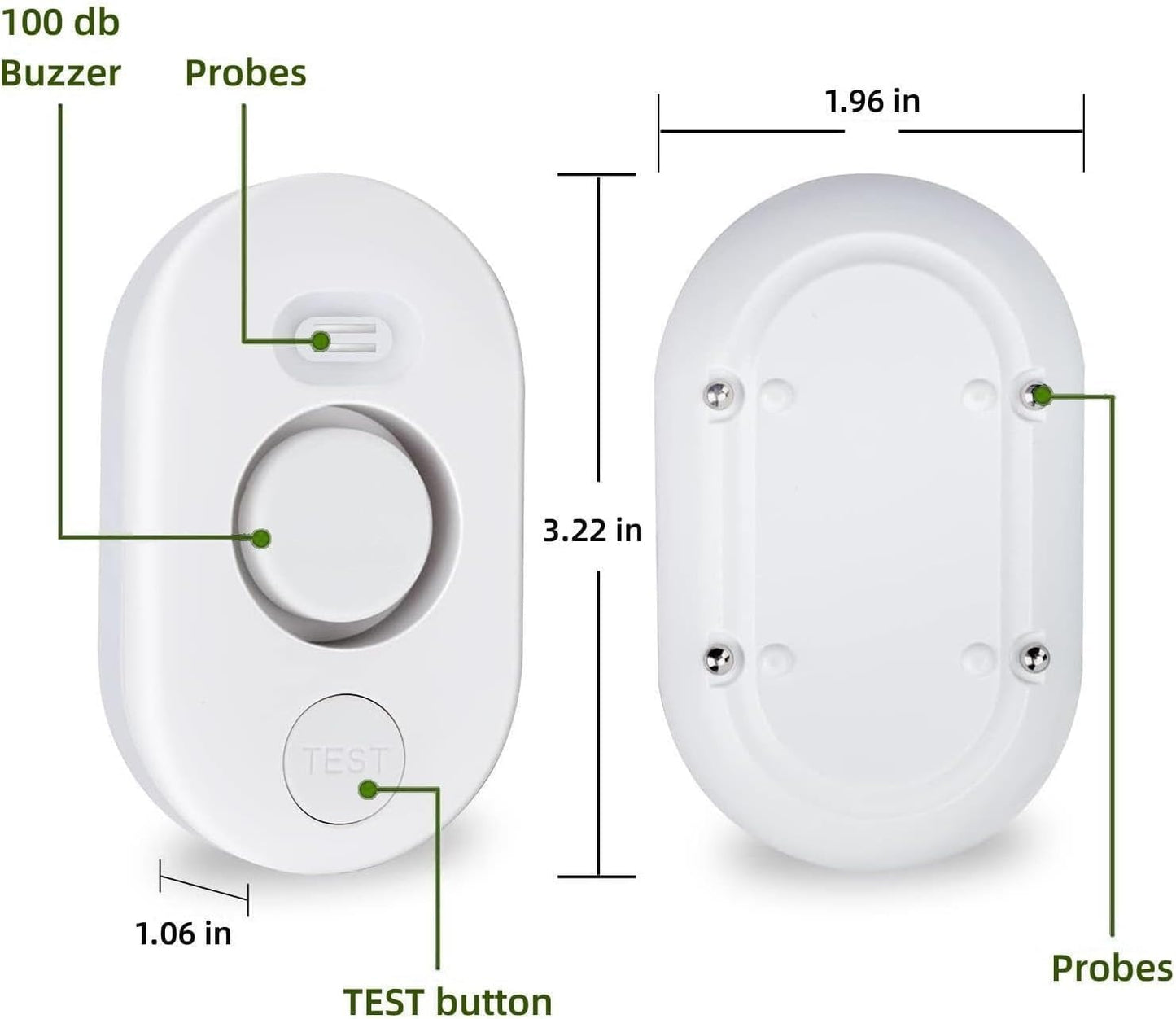 5 Pack Water Leak Detectors for Home, 100dB Water Sensor Alarm for Basement | Flood Leakage Detection Devices for Pipe/Drain/Sink/Faucet Drip Alert,Floor Flooding in Bathroom/Kitchen/Toilet/Laundry Room