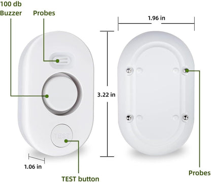 5 Pack Water Leak Detectors for Home, 100dB Water Sensor Alarm for Basement | Flood Leakage Detection Devices for Pipe/Drain/Sink/Faucet Drip Alert,Floor Flooding in Bathroom/Kitchen/Toilet/Laundry Room