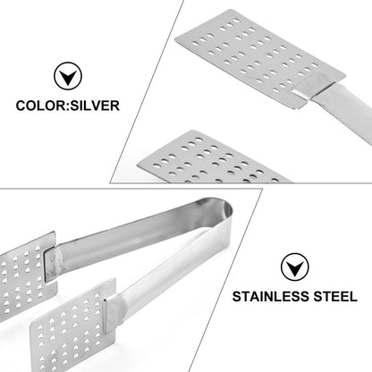 Luxshiny Tea Bag Clamp Set of 2 Stainless Steel Tea Bag Squeezer Tongs with Strainer and Solid Side Multipurpose Clips for Kitchen Ice Cubes Dishwasher Safe 5.51 X 1.57 X 0.78 in