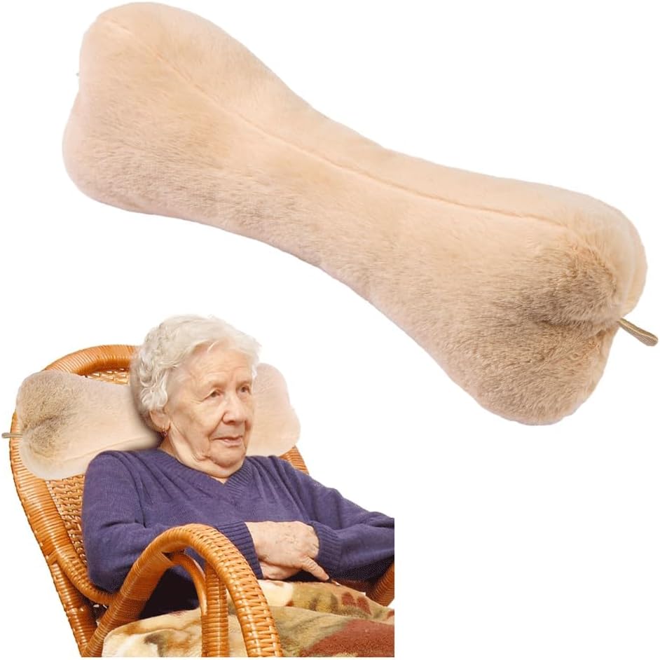 Recliner Headrest Pillow, Head Pillow for Sofa, Recliner Neck Pillow, Bone Couch Neck Pillow for Pain Relieve(Grey)