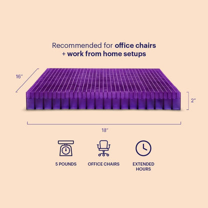 Purple Back Cushion, Lumbar Support Pillow for Office Chair, Car Seat