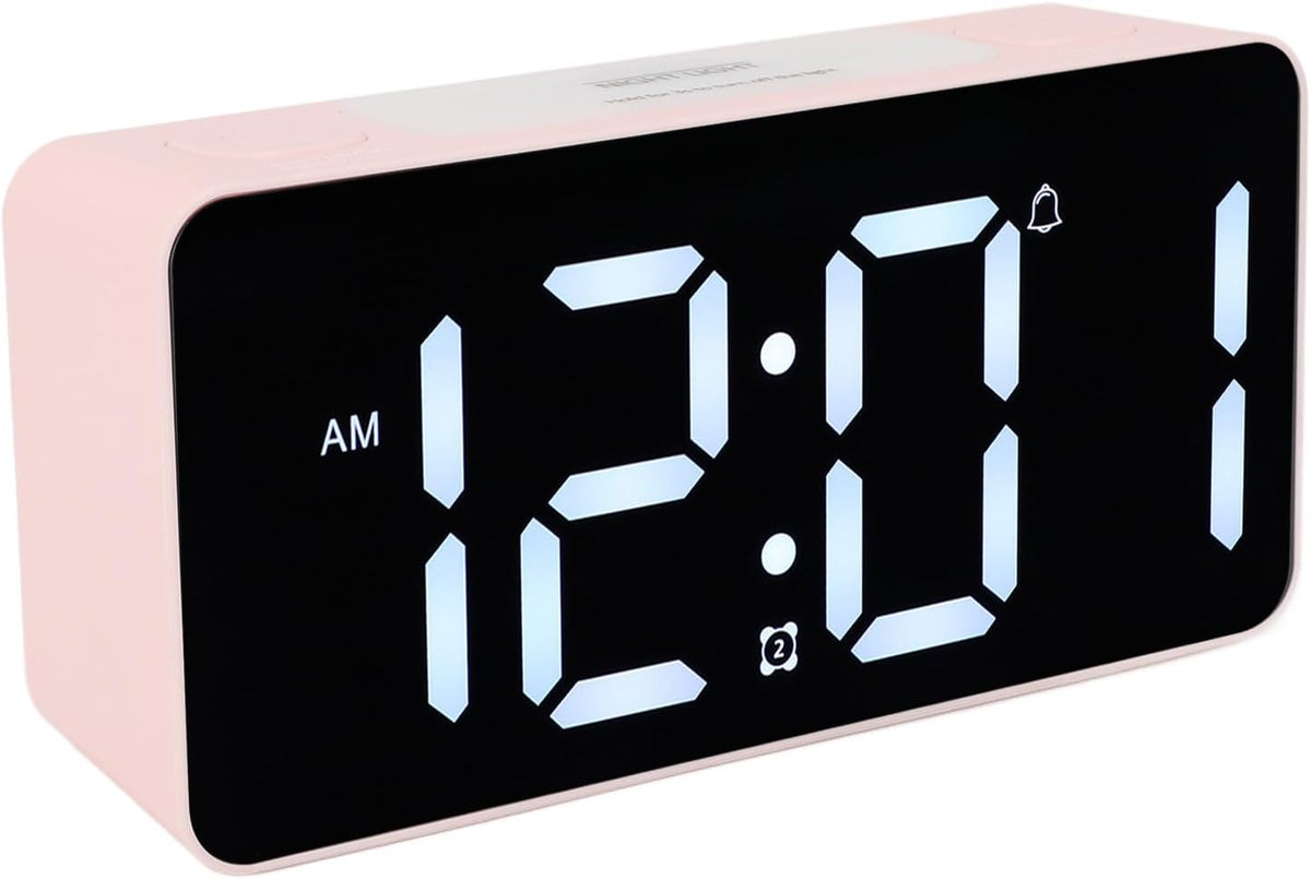 Yinhing Extra Loud Alarm Clock with Bed Shaker, Large LED Display Vibrating Alarm Clock for Heavy Sleepers, with 15 Color Modes 5 Volume Levels 3 Brightness Levels