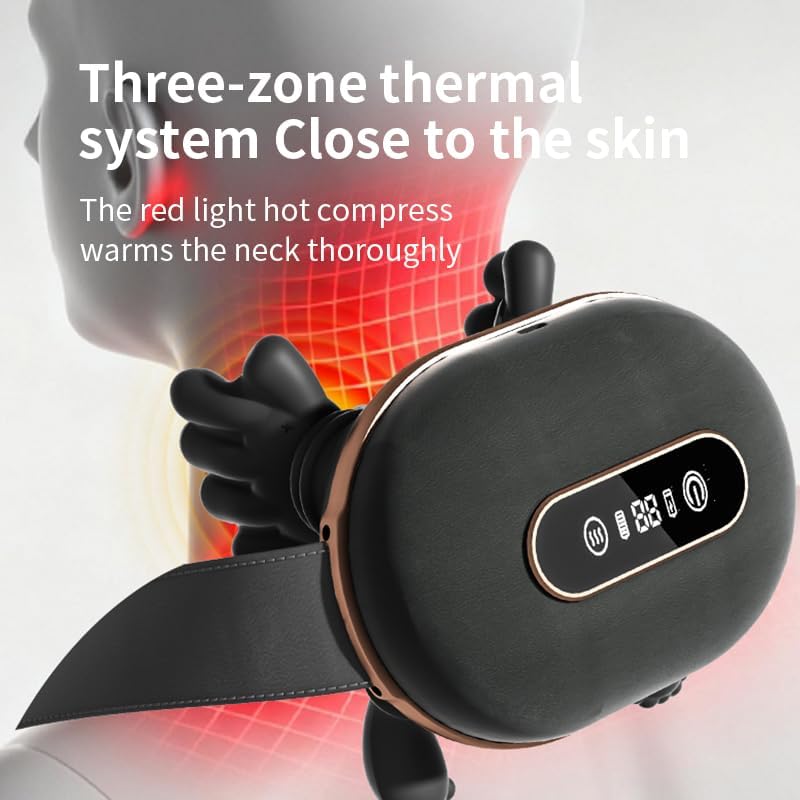 Neck Massager With Heat Pro 2.0 for Pain Relief Deep Tissue, 4D Kneading Massage Simulated Human Hand Design, Shiatsu Back Massager with Fingers Heated Neck and Shoulder Massager Gift for Mom Men