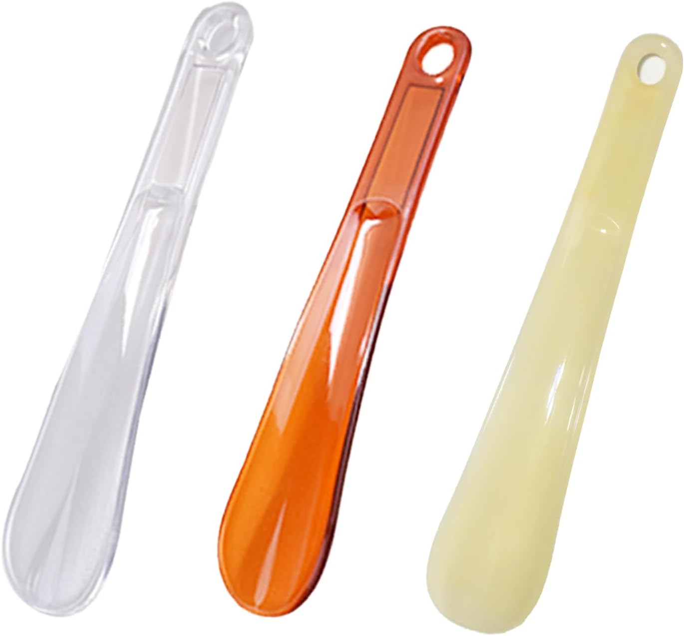 3 Pack Plastic 9" Shoe Horn Travel Shoehorns, Plastic Shoehorn, for Men, Women, Kids, Seniors, Pregnancy.