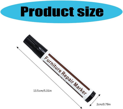 Furniture Pens for Touching Up, Wood Scratch Repair Markers, Professional Repair Tool for Scratches, Wood Floors, Tables (Dark Brown)