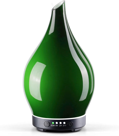 Porseme Oil Diffuser 3D Glass Aromatherapy Ultrasonic Humidifier, Air Refresh Auto Shut-Off, Timer Setting, BPA Free for Home Hotel Yoga Leisure SPA Gift 150ml Last 6H - Colors B
