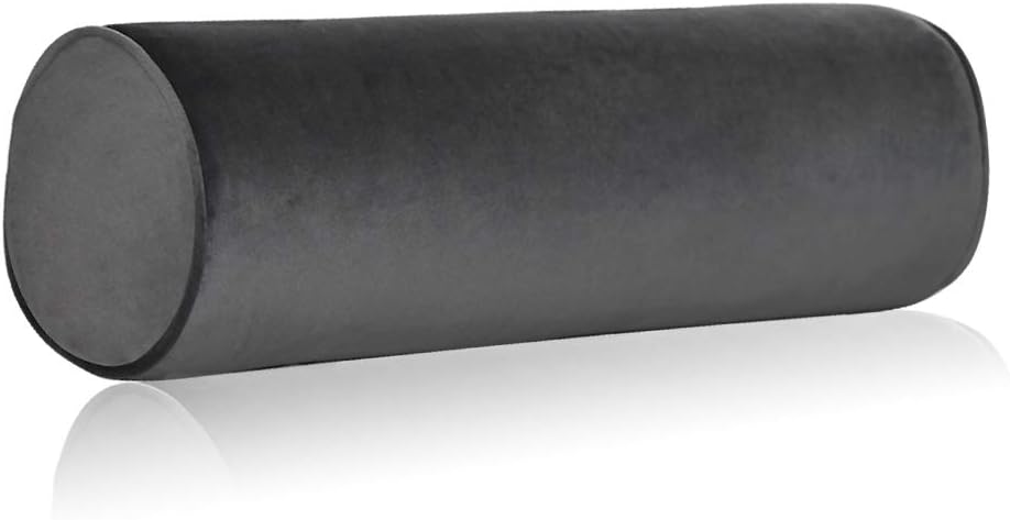 Tinbolunce Memory Foam Roll Pillow for Knee/Leg/Neck - Full Moon Bolster/Round Cylinder Pillow for Sleeping on Side or Back - Removable Cooling Cover Length 18" x 6" Diameter (Chocolate Brown)