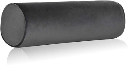 Tinbolunce Memory Foam Roll Pillow for Knee/Leg/Neck - Full Moon Bolster/Round Cylinder Pillow for Sleeping on Side or Back - Removable Cooling Cover Length 18" x 6" Diameter (Chocolate Brown)