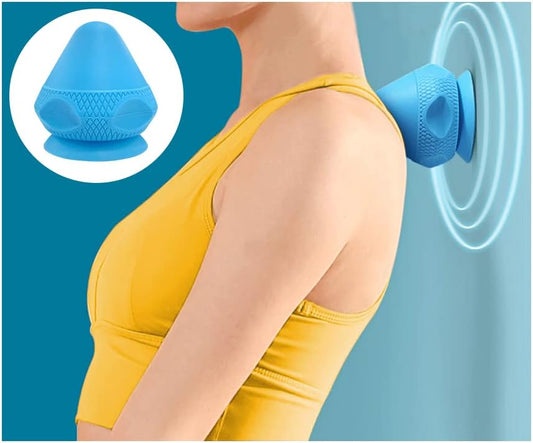 Zelen Trigger Point Massage Ball Shoulder Knot Remover Back Muscle Wall Mounted Massage Ball Deep Tissue Pressure Balls Trigger Point Iliacus Muscle Psoas Release Tool Suction Cup Back Massager