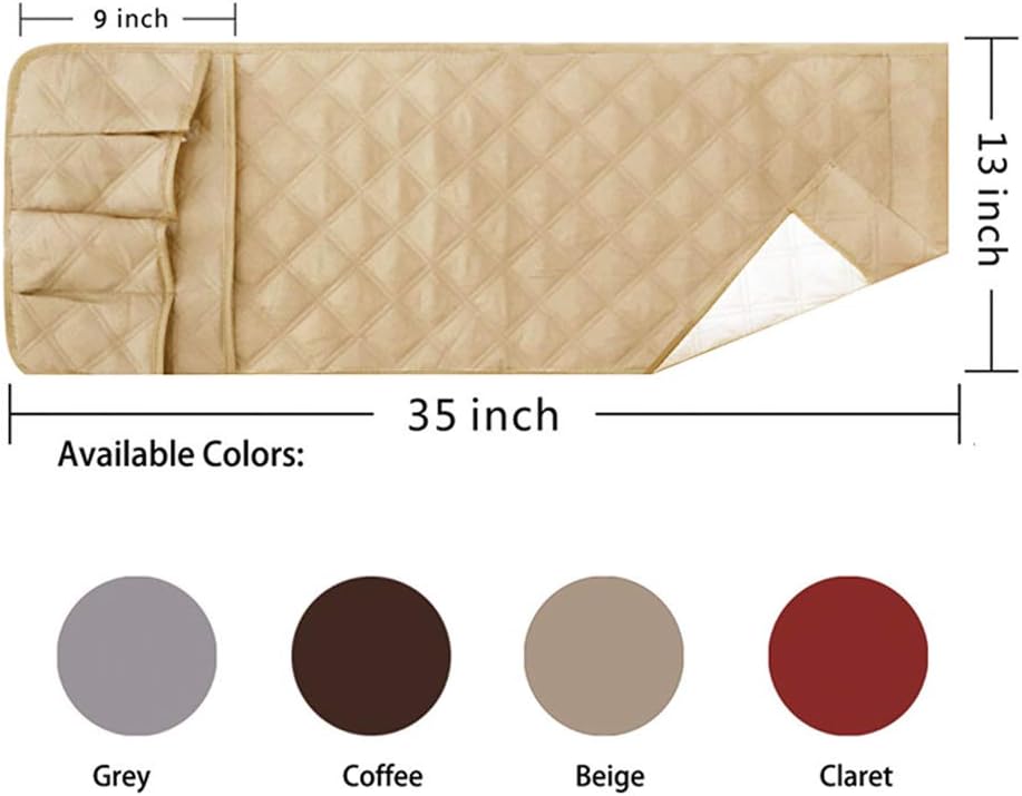 Couch Sofa Armrest Organiser Arm Chair Caddy Bedside Storage Pocket with 8 Pockets TV Remote Holder Bed Storage Pocket Bag for Cellphone Tablet Notepad Book Magazines DVD Glasses