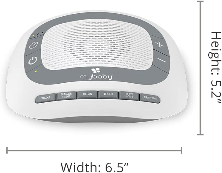 MyBaby SoundSpa White Noise Machine for Babies | 6 Soothing Lullabies for Newborns, Sound Therapy for Travel, Relaxing, Kids, Newborns, Baby Songs, Adjustable Volume, Auto-off Timer, By HoMedics | Sound Therapy for Travel, Relaxing, Kids, Newborns, Baby
