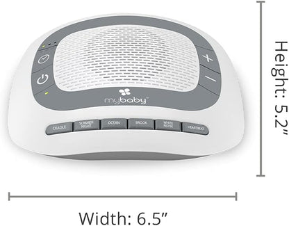 MyBaby SoundSpa White Noise Machine for Babies | 6 Soothing Lullabies for Newborns, Sound Therapy for Travel, Relaxing, Kids, Newborns, Baby Songs, Adjustable Volume, Auto-off Timer, By HoMedics | Sound Therapy for Travel, Relaxing, Kids, Newborns, Baby
