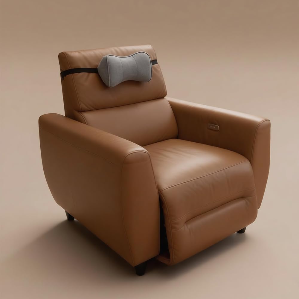 Car Neck Support Pillow Recliner Headrest Pillow for Neck Pain Relief Tan
