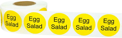 Yellow with Black Carnitas Circle Dot Adhesive Stickers, 1 Inch Round Labels, 500 Total Stickers