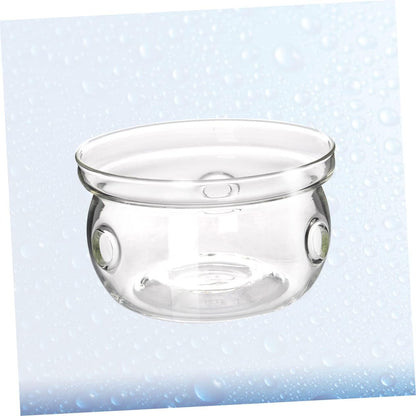 PRETYZOOM 1pc Creative Glass Base Heating Station for Tea Pot Stylish Insulated Furnace for Home Office Practical Tea Warmer No Candle Included