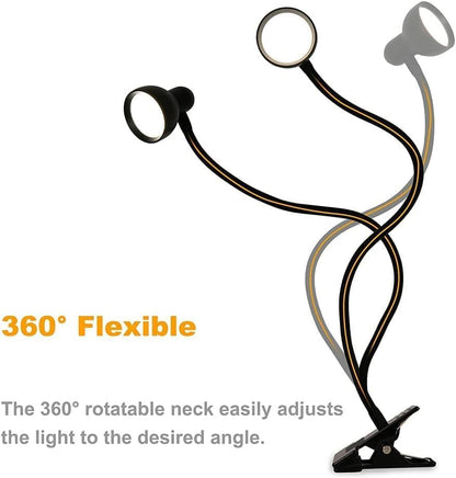 Clip on Reading Light for Bed 3 Color Modes Teal