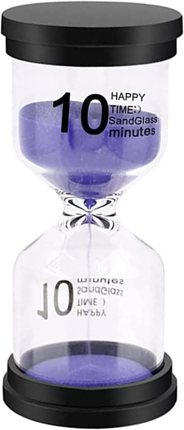 Sand Timer, Sand Timers Colorful 1/3/5/10/15/30 Minutes Sandglass Timer with Protective Cover for Classroom Home Office Cooking (Pack of 6) Multicolor