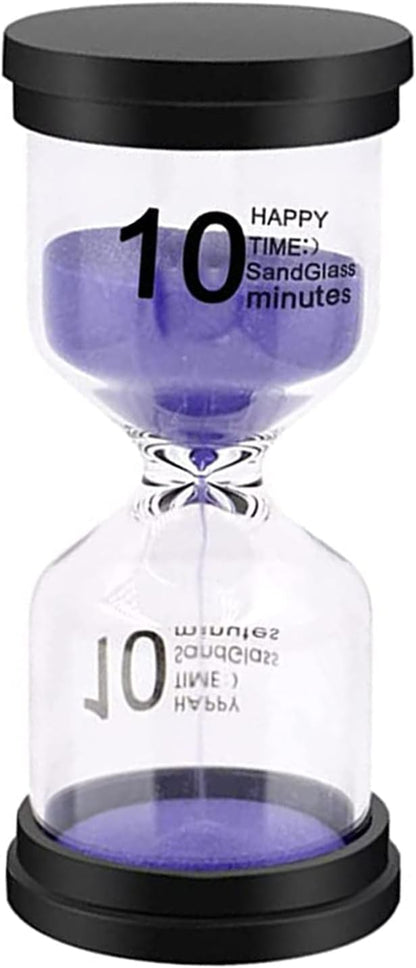 Sand Timer, Sand Timers Colorful 1/3/5/10/15/30 Minutes Sandglass Timer with Protective Cover for Classroom Home Office Cooking (Pack of 6) Multicolor