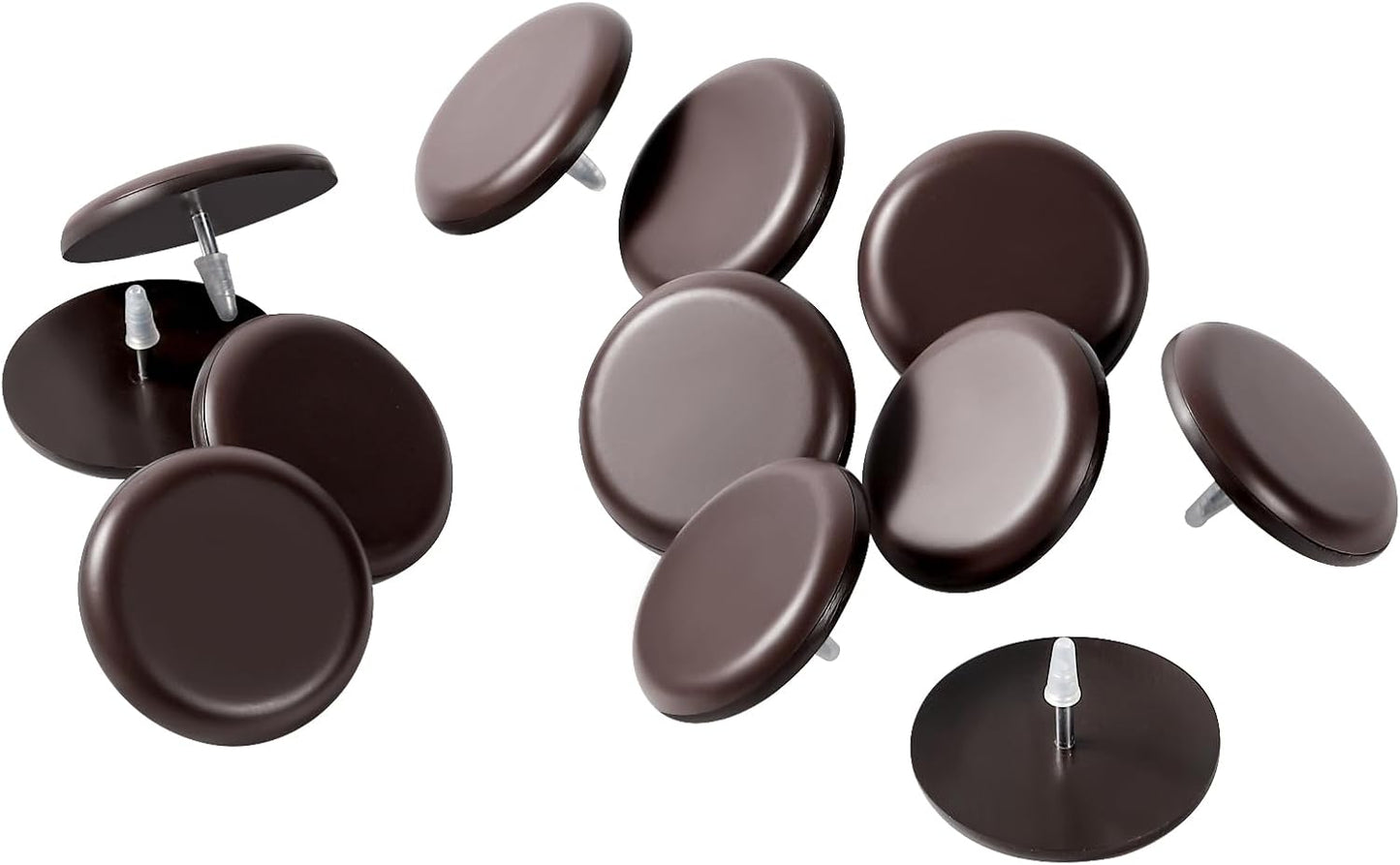1" Nail on Furniture Sliders (24 Pack) - Furnigear Heavy Duty PTFE (Teflon) Chair Sliders Glides Wooden Furniture Movers Move Your Furniture Easily & Safety - Best Chair Leg Floor Protectors