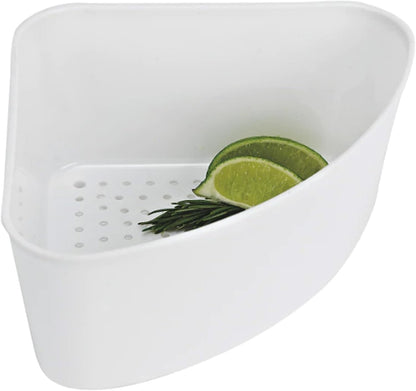 Better Houseware Triangular Kitchen Sink Drain Basket for Food, Sink Food Catcher Basket for Washing Vegetables & Fruits Corner Sink Strainer