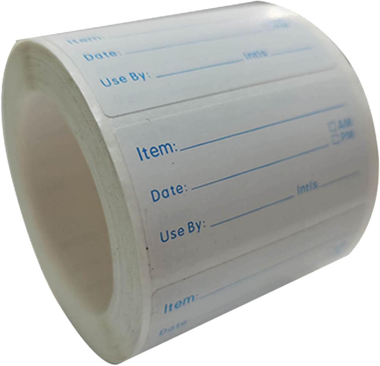 Pantry Storage Labels Removable Paper Stickers Dissolvable Date Labels Meal Prep Labels Suitable for Kitchen Home Refrigerator Restaurant, Blue Font