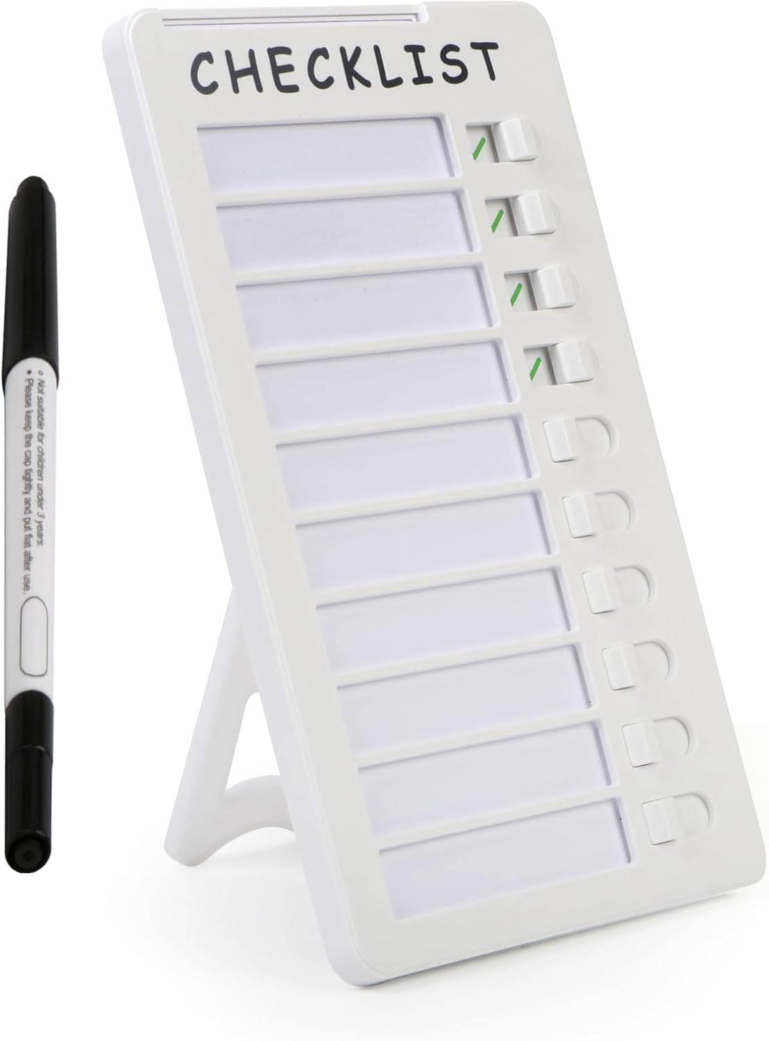 Dry Erase Chore Chart for Kids, Standable Whiteboard Checklist Board | Standable, Resuable, Portable, Routine Chart with a Pen