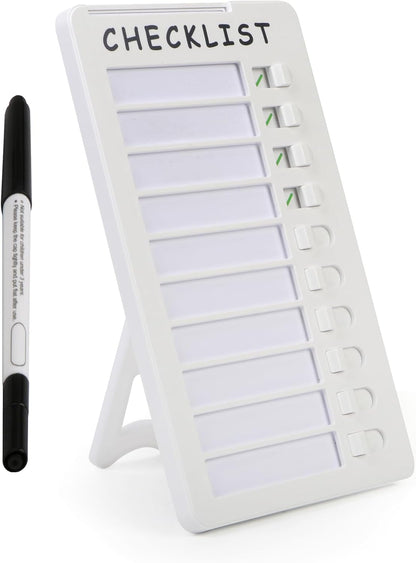Dry Erase Chore Chart for Kids, Standable Whiteboard Checklist Board | Standable, Resuable, Portable, Routine Chart with a Pen