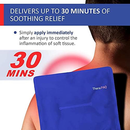 Reusable Ice Packs for Injuries – 14 x 11 Flexible Gel Ice Pack for Knee, Back, Shoulder Pain Relief, Soft Cold Compress for Swelling, Hot & Cold Therapy