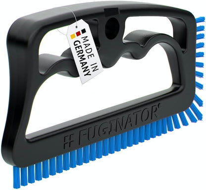 Fuginator Scrub Brush for Tile and Grout: Stiff Nylon Bristle Scrubbing Brush - Bathtub and Shower Scrubber for Floor Joints and Tile Seams - Cleaning Brush (Orange/Blue)