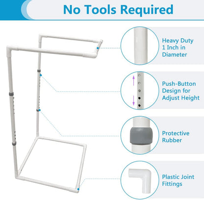 Blanket Lifter for Feet Bed Sheet Lift Foot Cradle Hospital Bed Toe Tent Blanket Support 26"-34" Adjustable Holder Bar Ankle Leg Knee Surgery Recovery Supplies