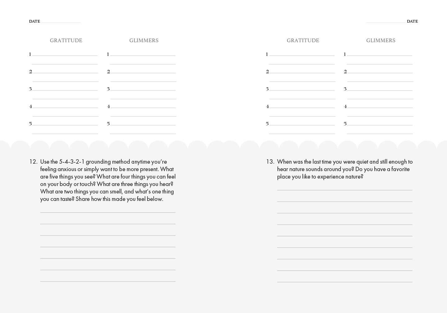 The Gratitude and Glimmers Journal: The 5 Minute Nighttime Journal (Daily Reflection Journal, Self-Care & Wellness)