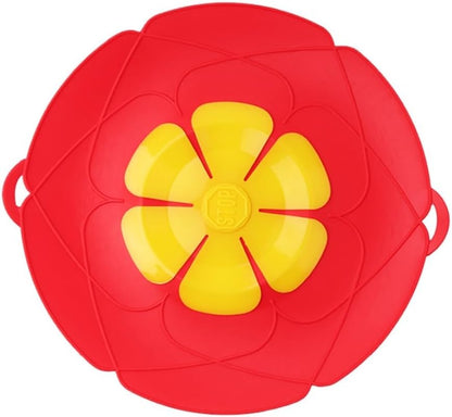 2pcs Flower Shape Silicone Spill Stopper Lid - Kitchen Cooking Accessory for Pots and Pans(Green)