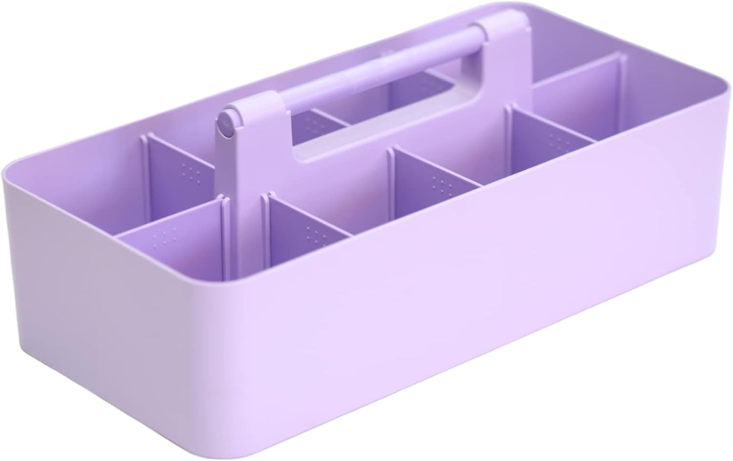 Portable Caddy American Made, DIY Dividers, 8 Compartments, Supply Organizer, Portable Tote Basket with Handle Storage Organizer Bathroom, Office, Crafts, or School Supplies