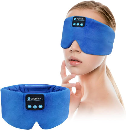 Joythink Sleep Headphones Bluetooth Sleep Mask Silk Headband Earphones Bluetooth Eye Mask for Sleeping On Side Blackout Soft Sleep Earphones Music Kids Children Eye Cover Purple